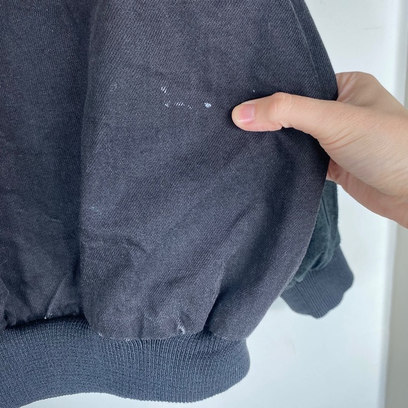 Vintage Teamsters Jacket 2XL XXL Black Suede Leather Sleeves Avon Coat Union USA - Picture 6 of 13